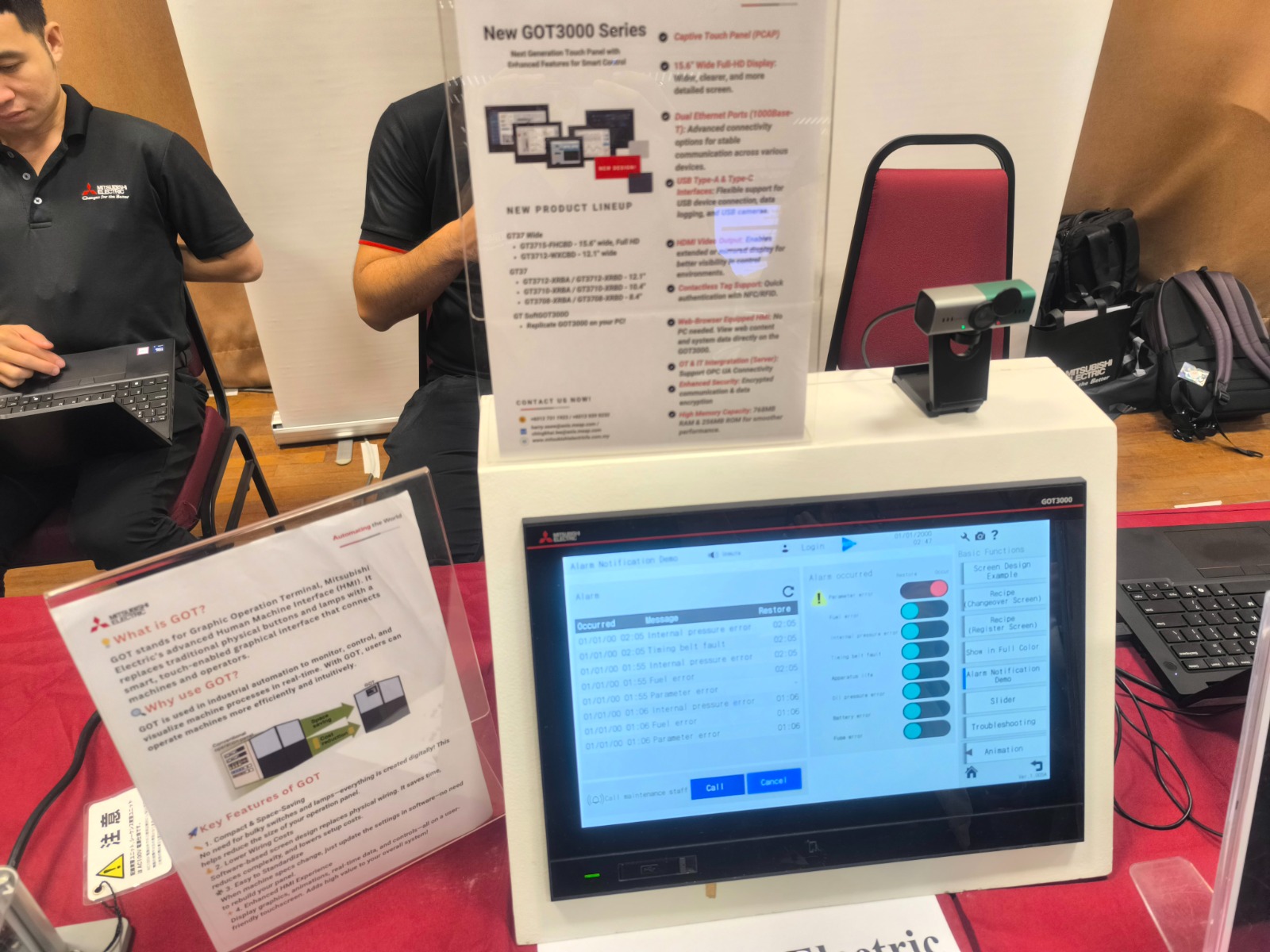 Demo Kit 2 – HMI GOT 3000 (with webcam)