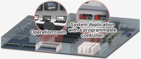 Data center monitoring system with operation room and system duplication
